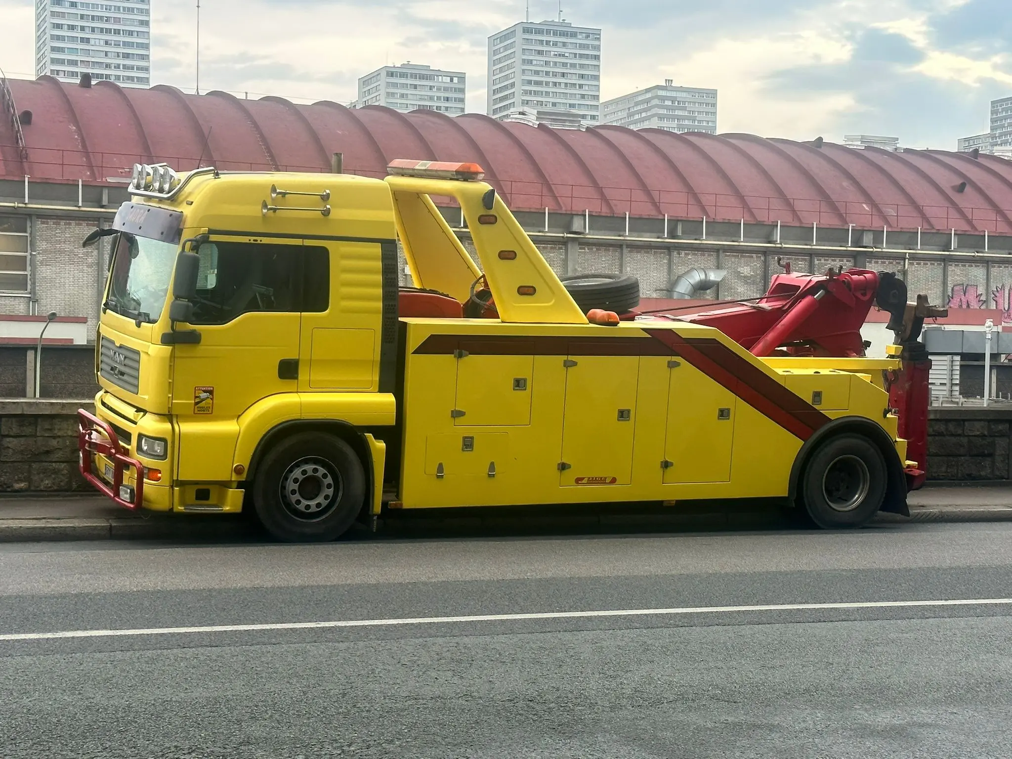 Dépanneuse poids lourd Gennevilliers en intervention