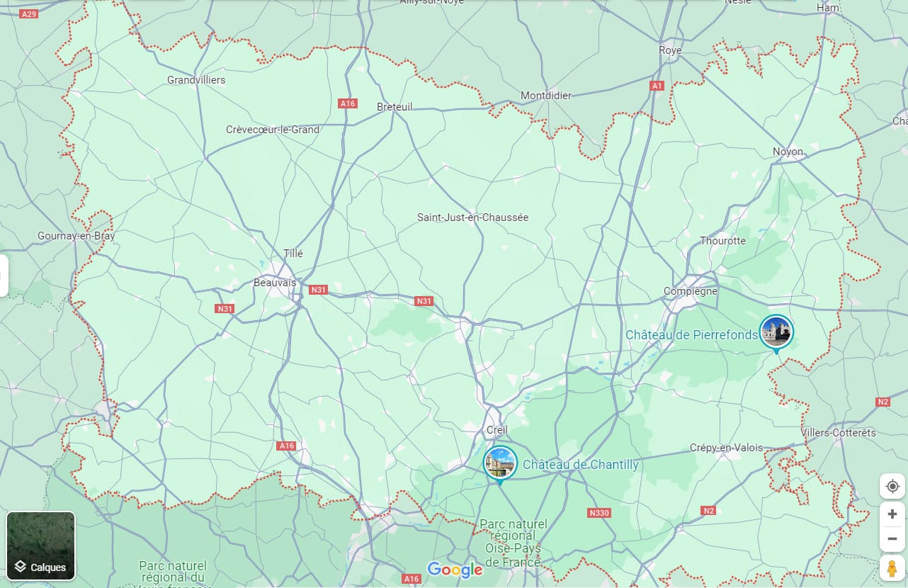 Route dans l'Oise