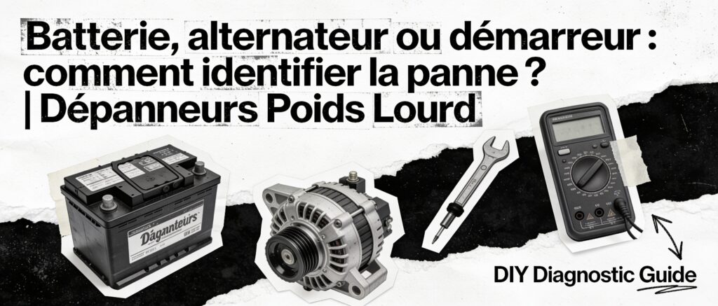 Batterie, alternateur ou démarreur : comment identifier la panne ? | Dépanneurs Poids Lourd