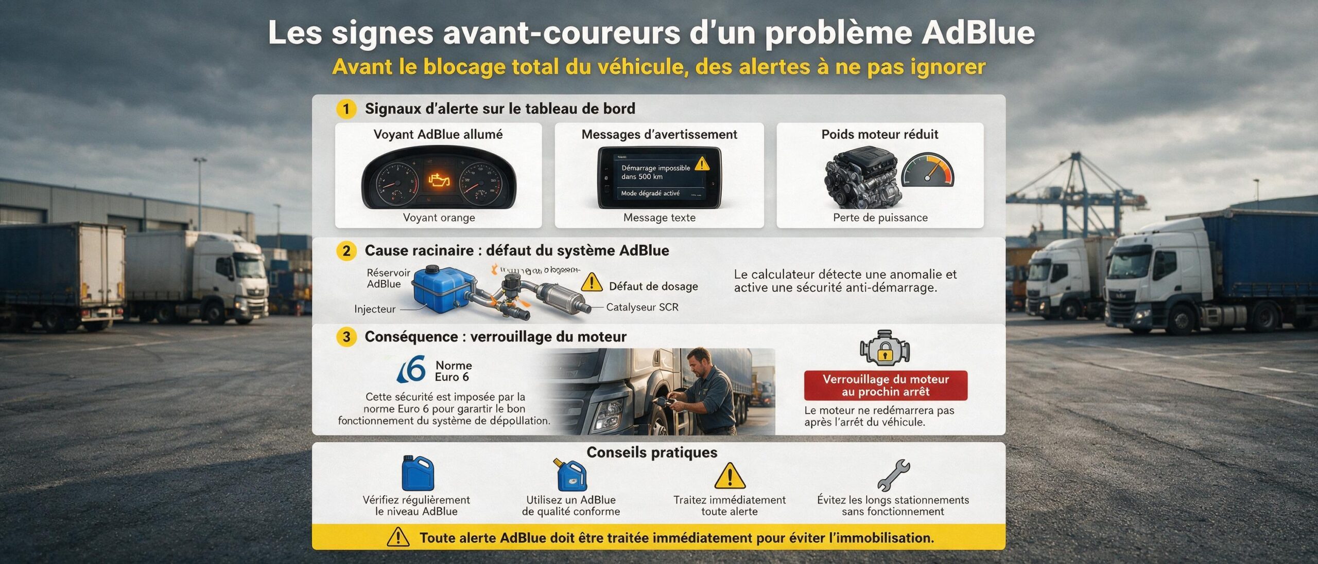 Les signes avant-coureurs d'un problème AdBlue