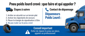Pneu poids lourd crevé : que faire et qui appeler ? | Dépanneurs Poids Lourd